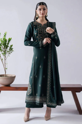 Asim Jofa - Winter 3PC Dhanak Embroidered Suit - SS0451